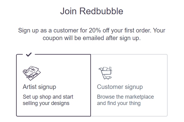 how to sell art on redbubble create a redbubble seller account 
