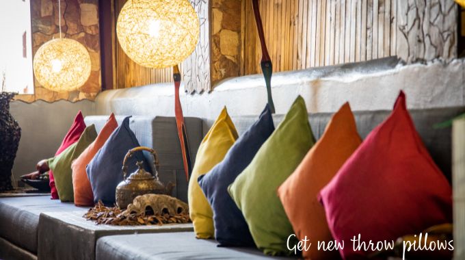 cheap home decorating ideas get new throw pillows