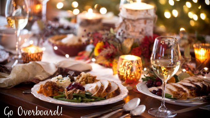 don't hesitate to go overboard when decorating for Thanksgiving