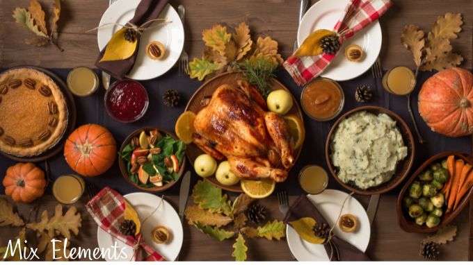 easy Thanksgiving decorating ideas mix different elements