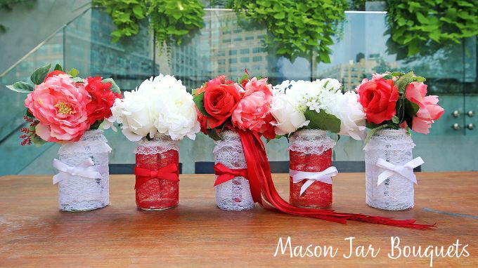 best Valentine's day decorations mason jar bouquets